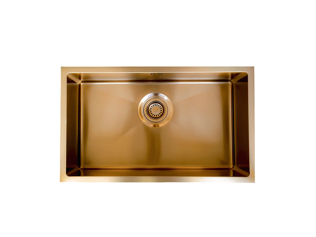 Luisa évier 1 grande cuve seule 76x45 en inox cuivre brossé - Essebagno