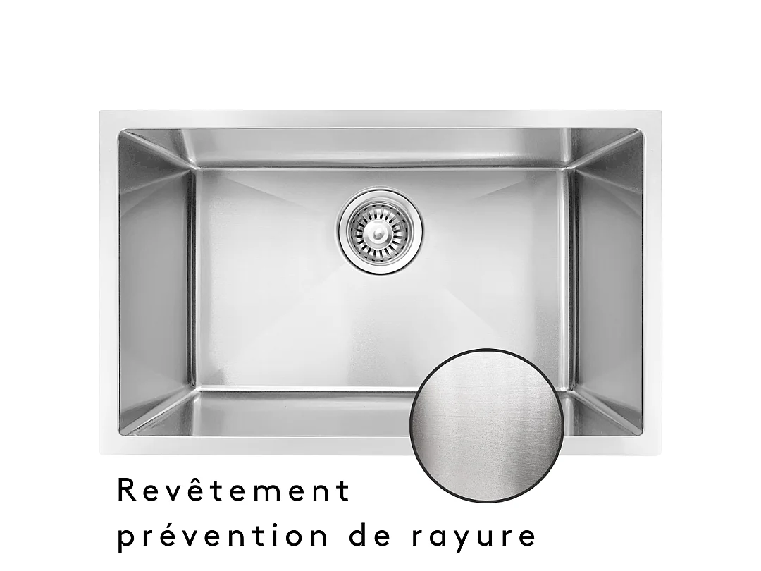 Luisa Fregadero 1 seno grande 76x45 en acero inoxidable Essebagno