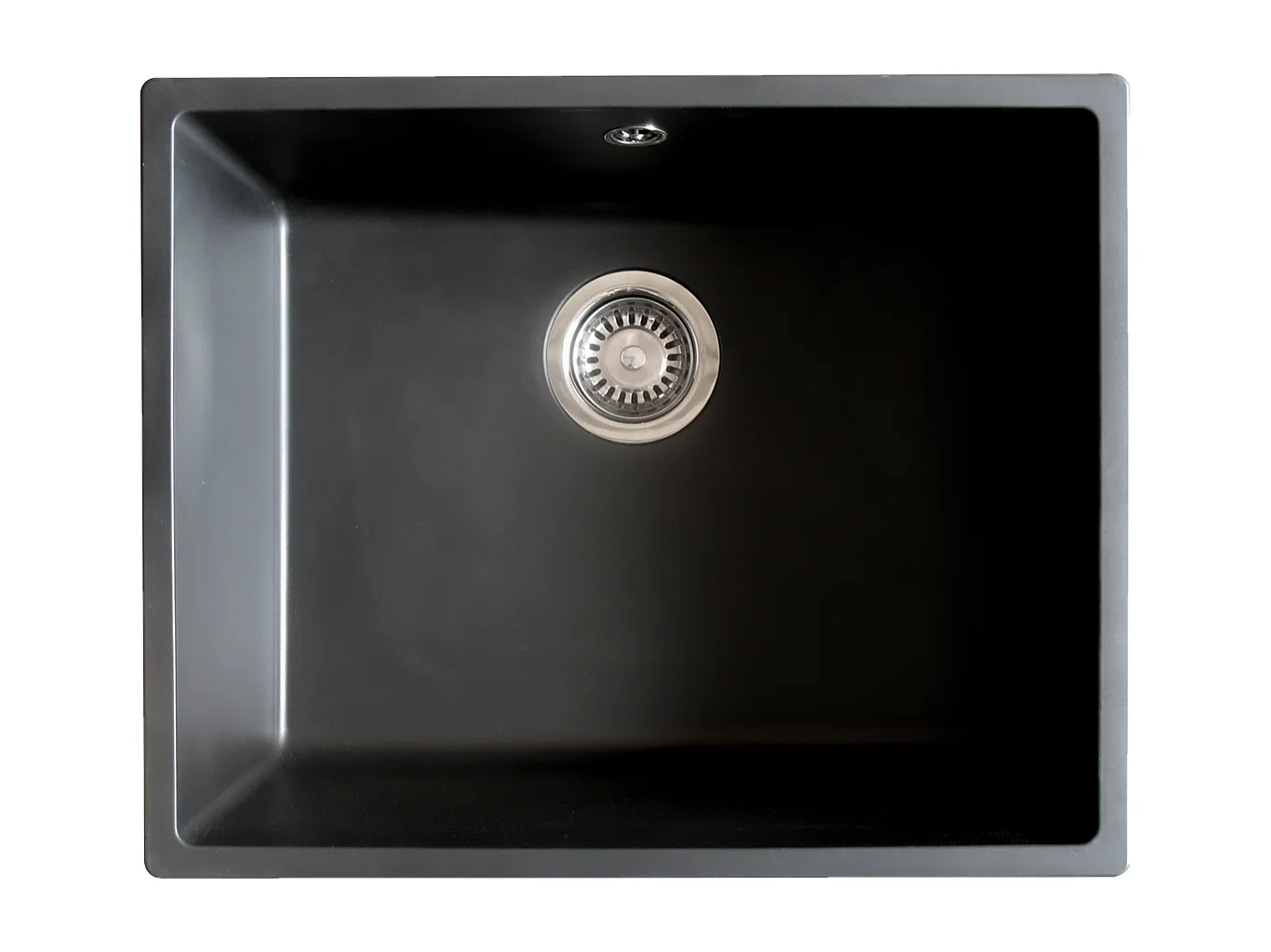 Sierra évier 1 cuve seule 54x44 en résine noir - Essebagno