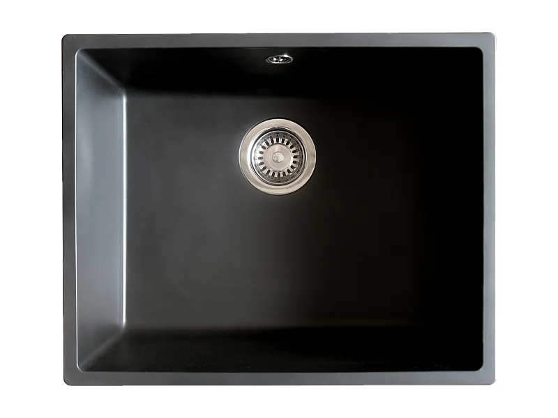 Sierra lavello a vasca singola 54x44 in resina nera Essebagno