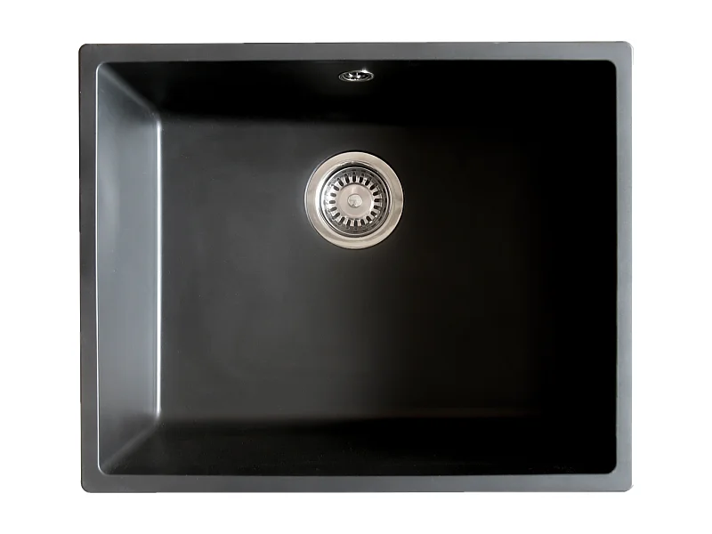 Sierra lavello a vasca singola 54x44 in resina nera Essebagno