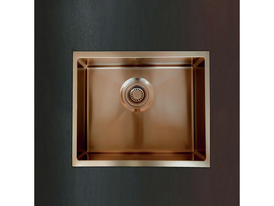 Luisa évier 1 cuve seule 55x45 en inox cuivre brossé - Essebagno