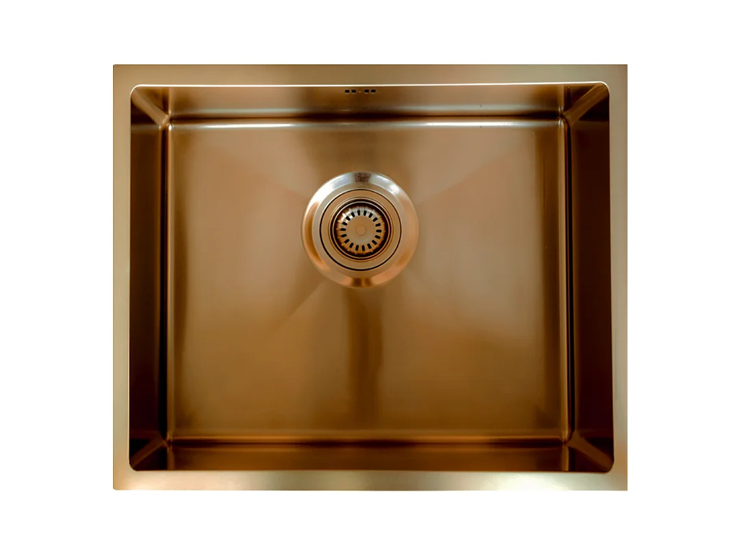 Luisa fregadero 1 cubeta 55x45 en acero inoxidable cobre cepillado Essebagno