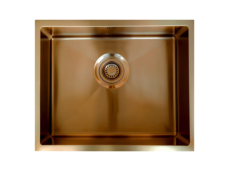 Luisa fregadero 1 cubeta 55x45 en acero inoxidable cobre cepillado Essebagno