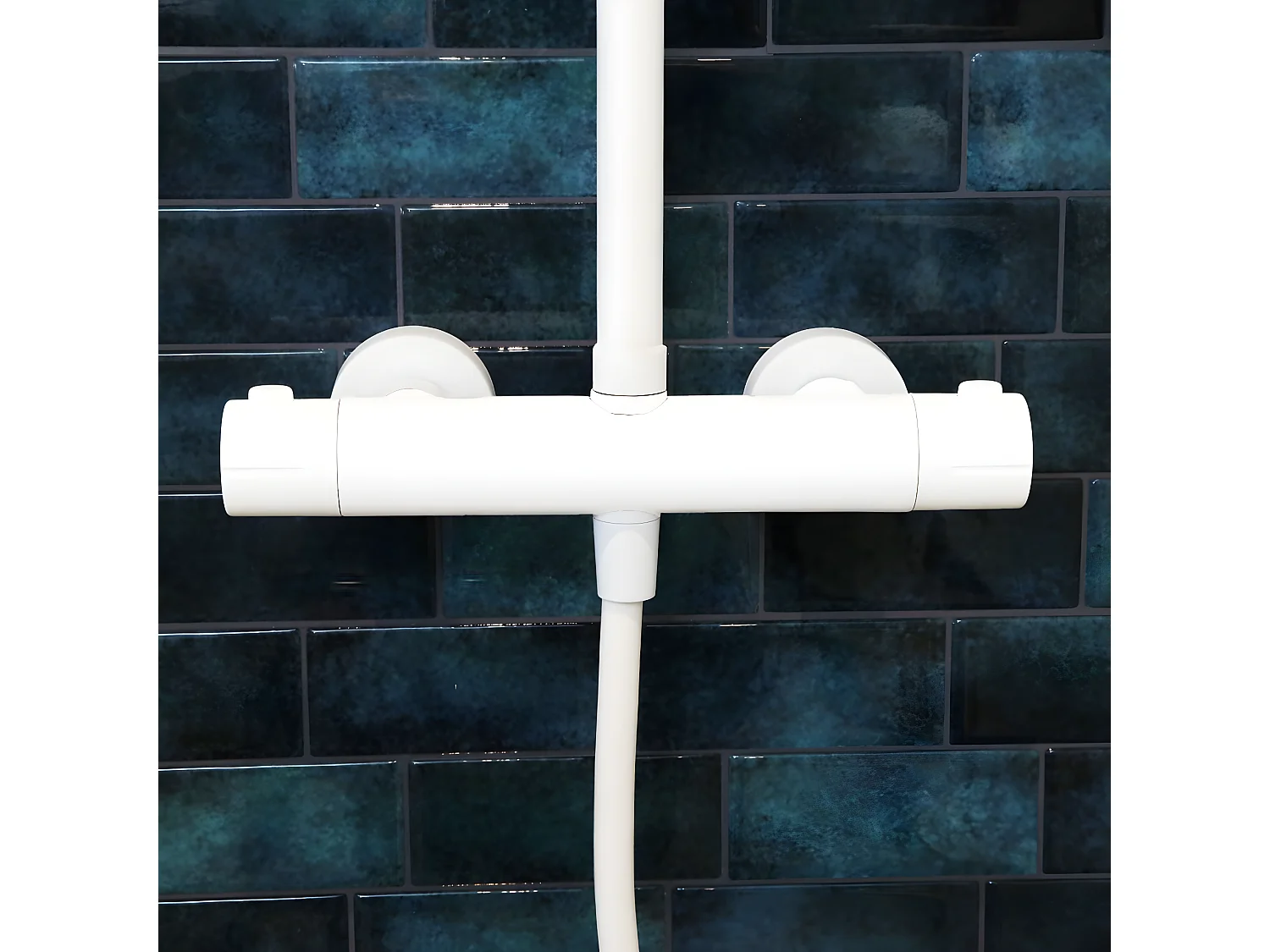 Luisa II Thermostat-Duschsäule weiß Essebagno