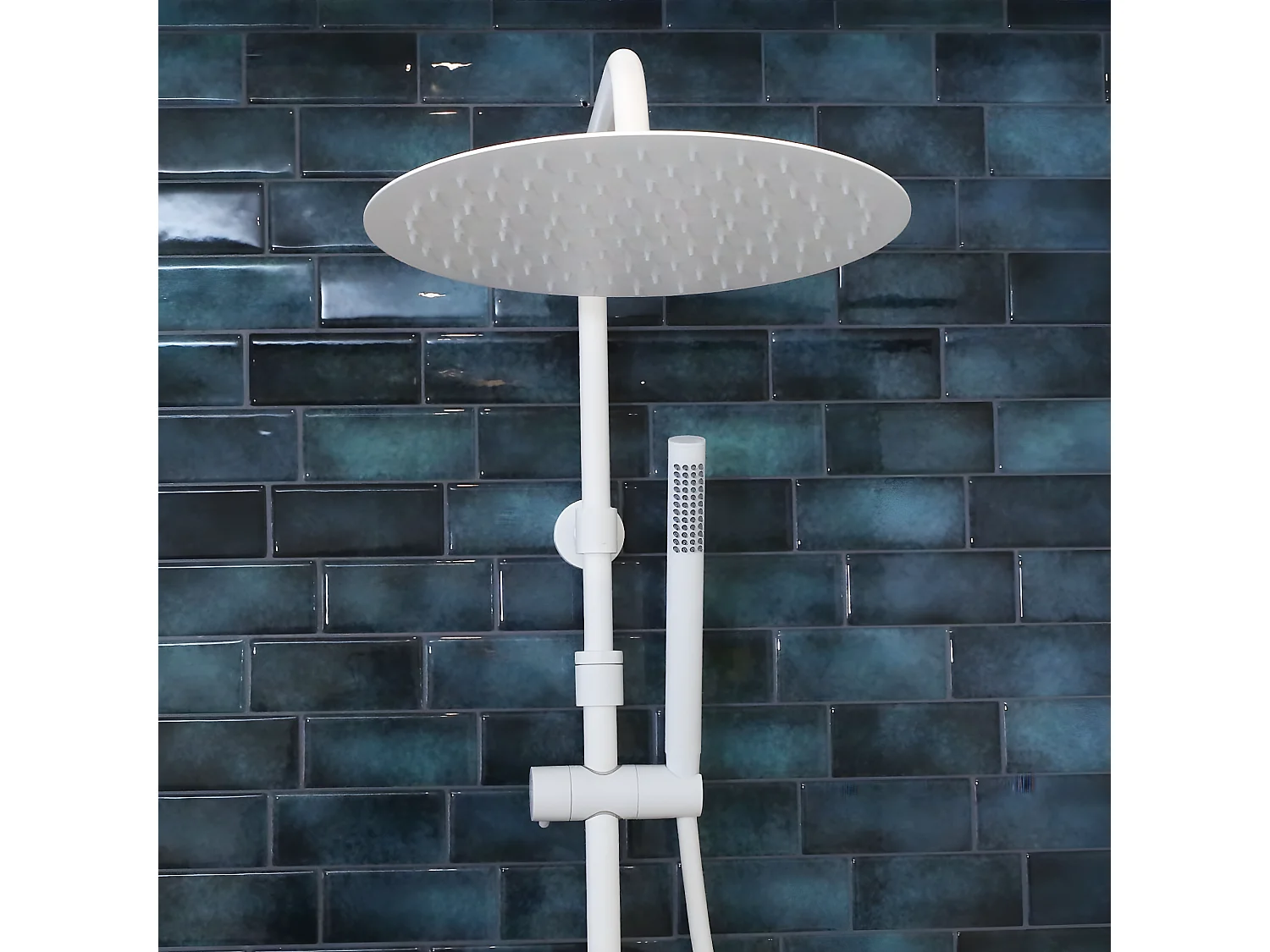 Luisa II Thermostat-Duschsäule weiß Essebagno