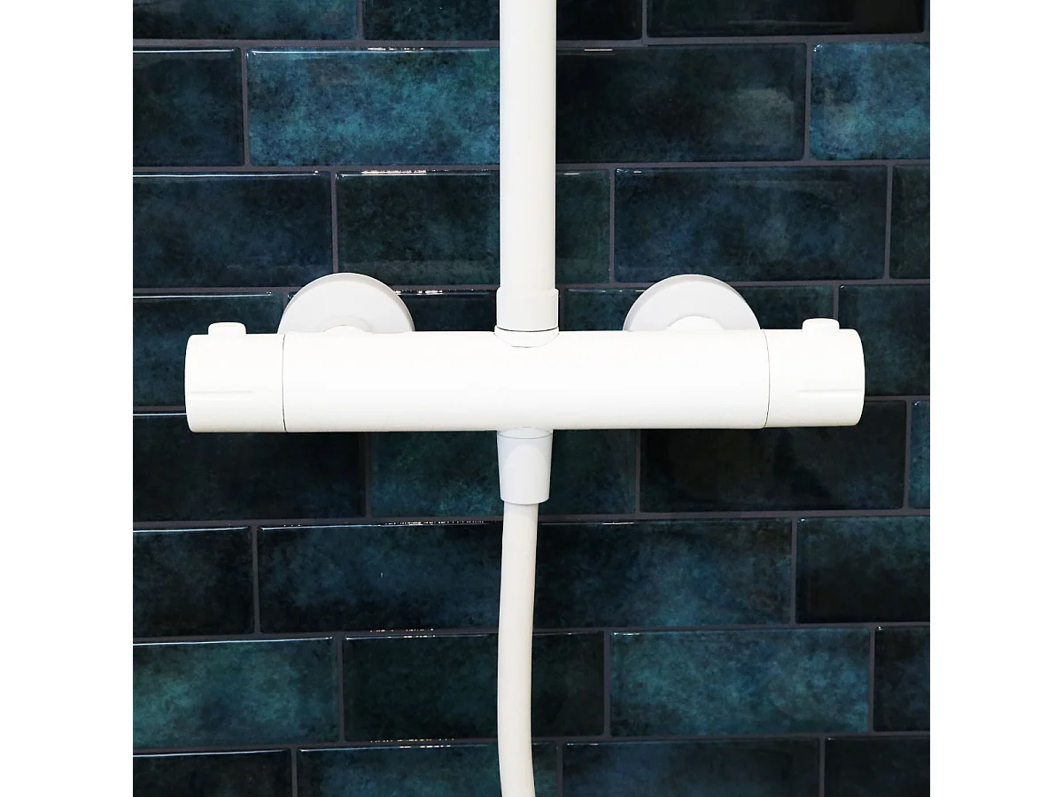 Luisa II Thermostat-Duschsäule weiß Essebagno