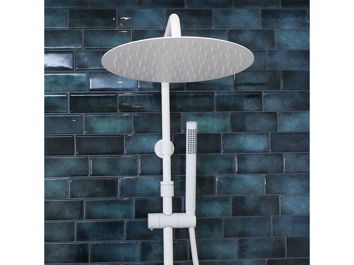 Luisa II Thermostat-Duschsäule weiß Essebagno