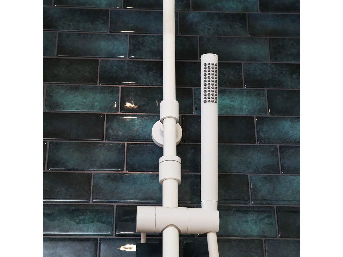 Luisa II Thermostat-Duschsäule weiß Essebagno