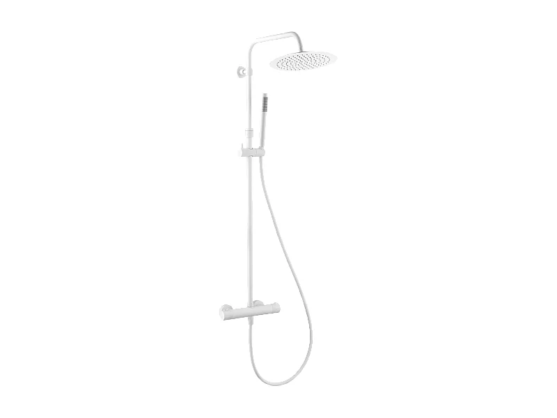 Luisa II colonne de douche thermostatique blanche - Essebagno