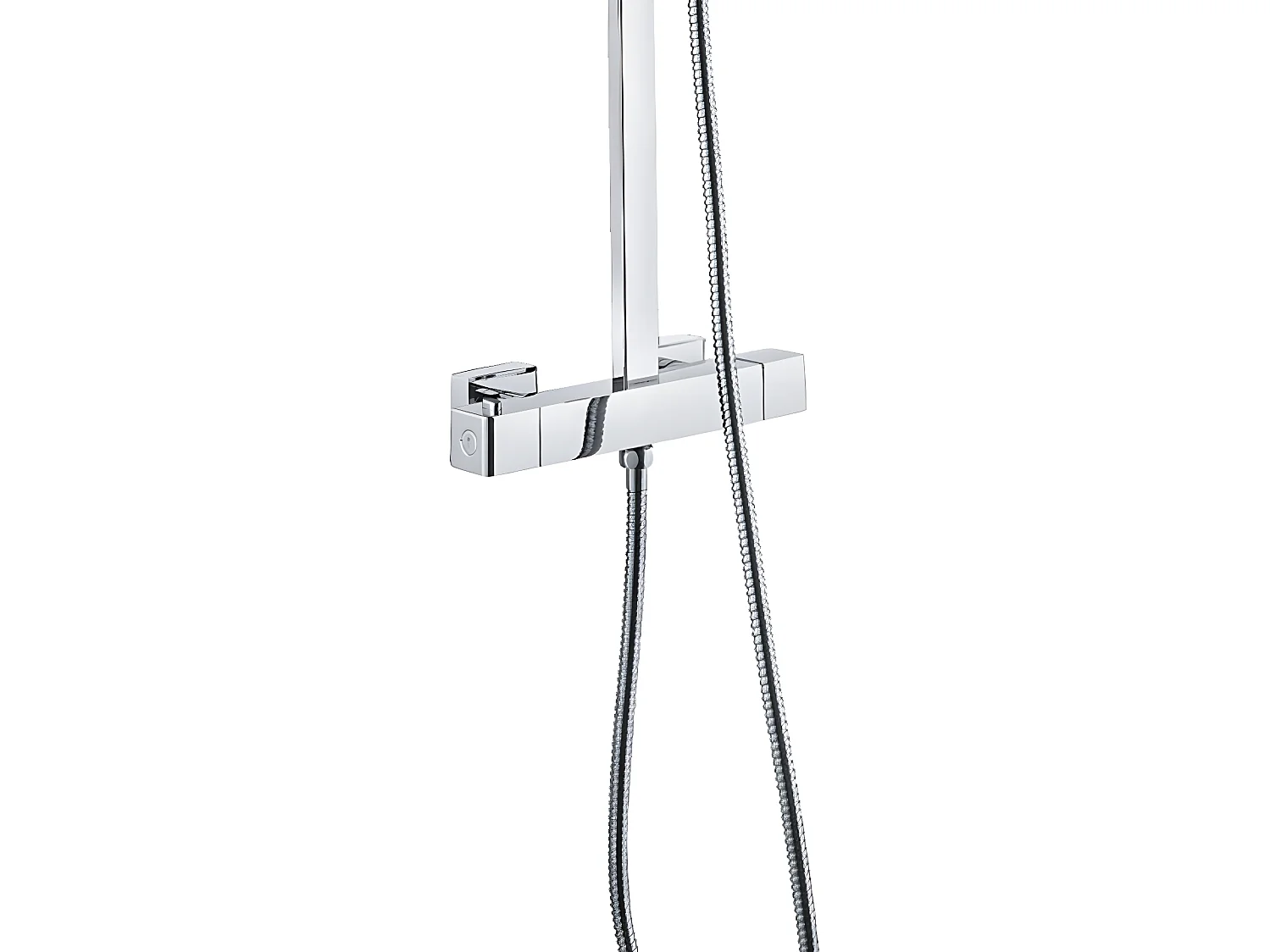 Quartos 300 verchromte Duschsäule mit Thermostat Essebagno