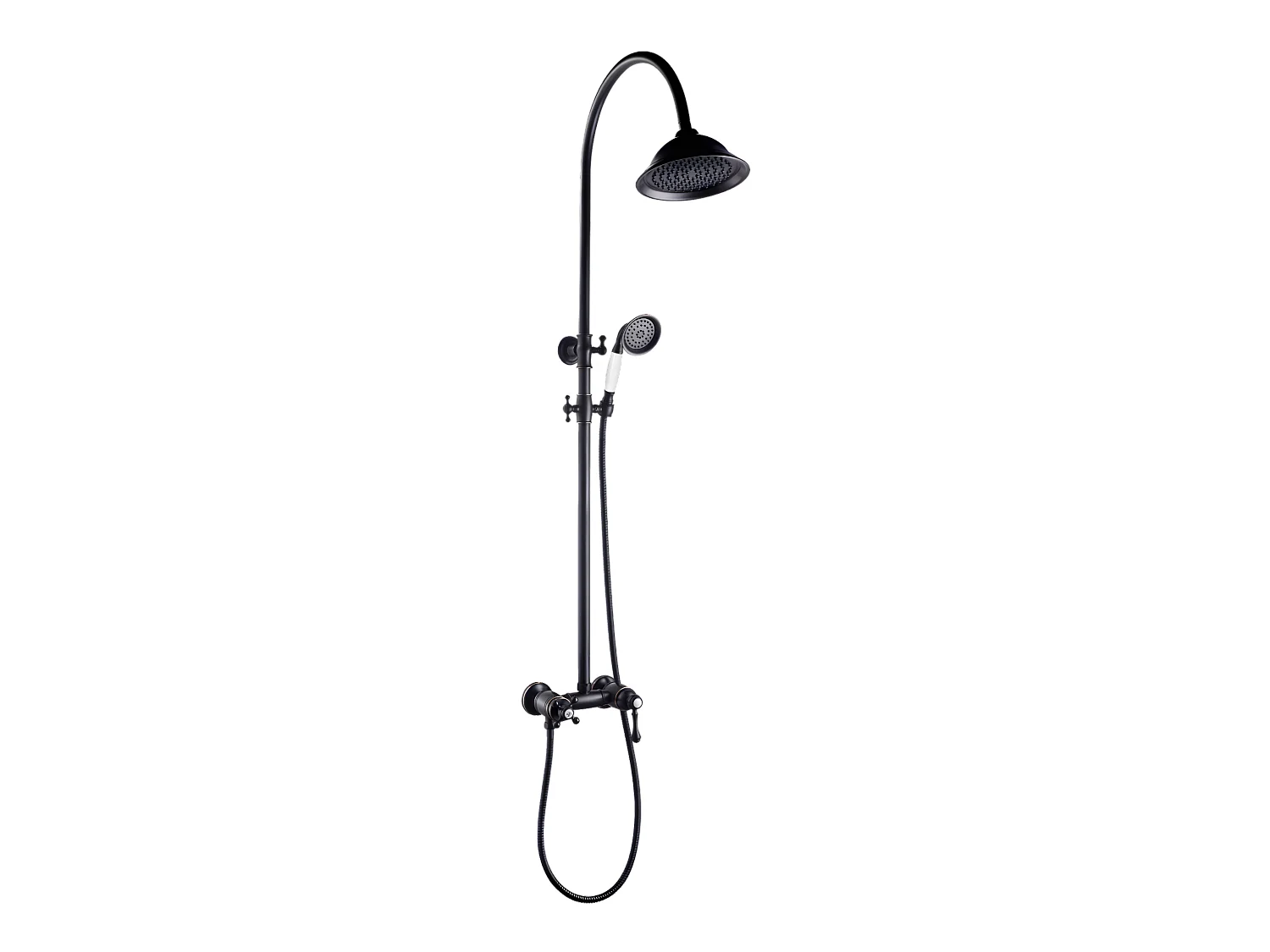 Leeds colonne de douche rétro noir vieilli mitigeur mécanique - Essebagno