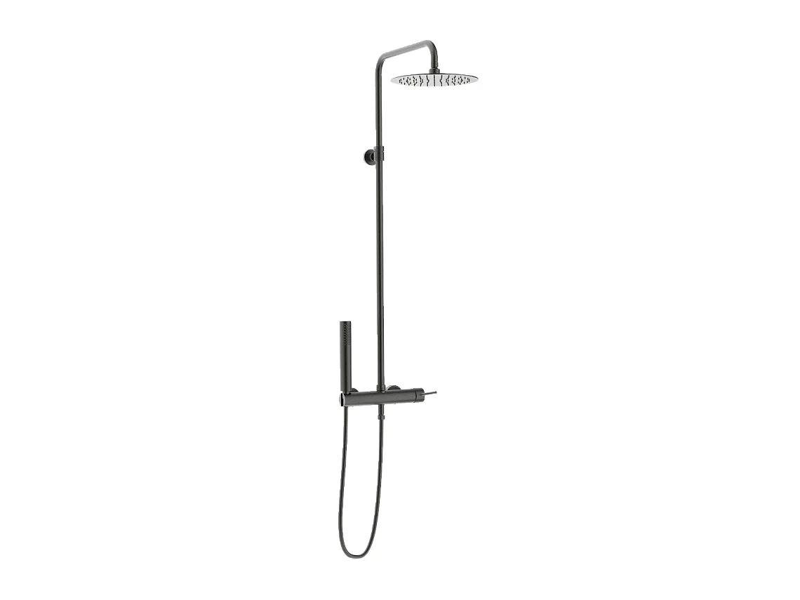 Luisa colonne de douche mécanique gris gun métal - Essebagno