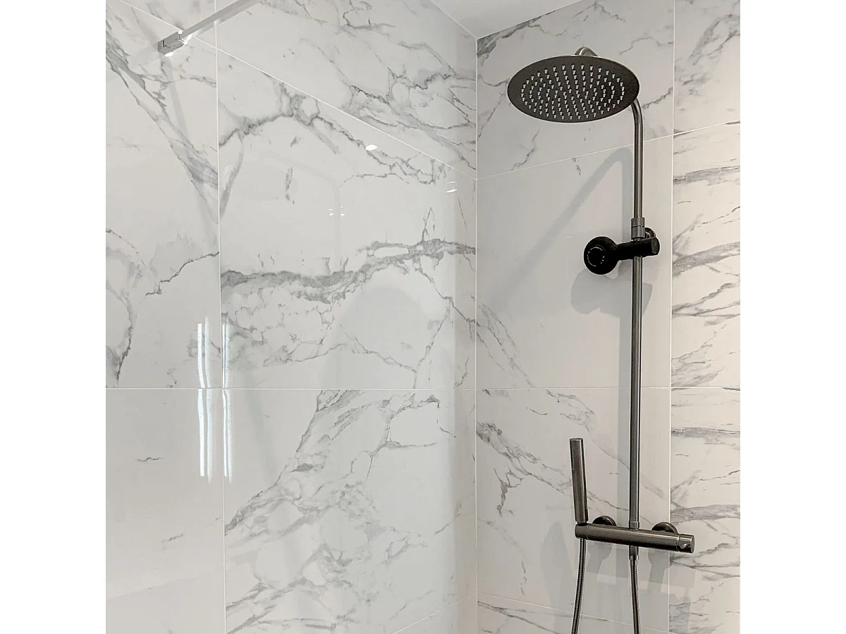 Luisa colonne de douche mécanique gris gun métal - Essebagno