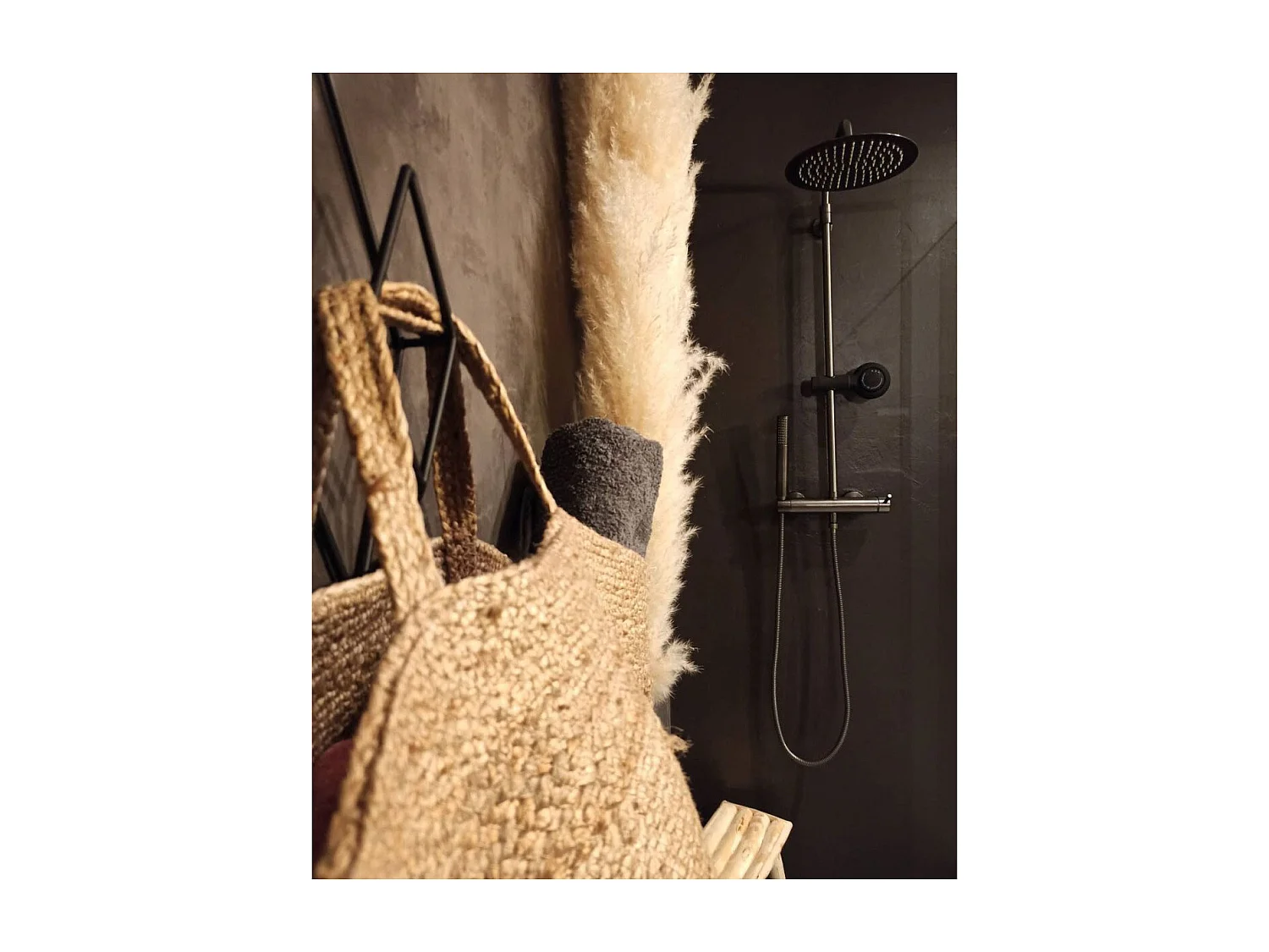 Luisa colonne de douche mécanique gris gun métal - Essebagno