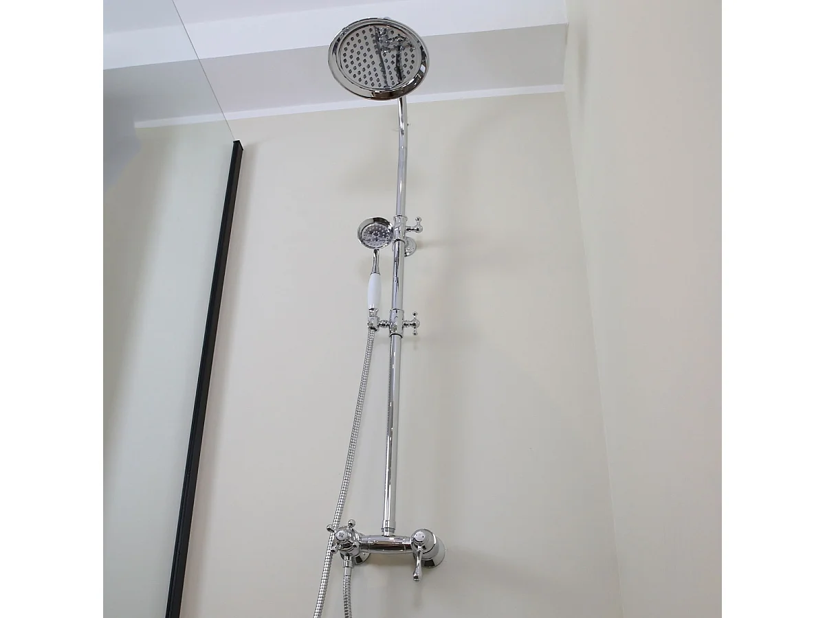 Leeds 2 mechanische Retro-Duschsäule chrom Essebagno