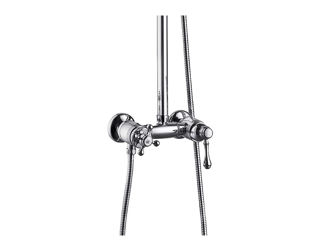 Leeds 2 colonne de douche mécanique rétro chromée - Essebagno