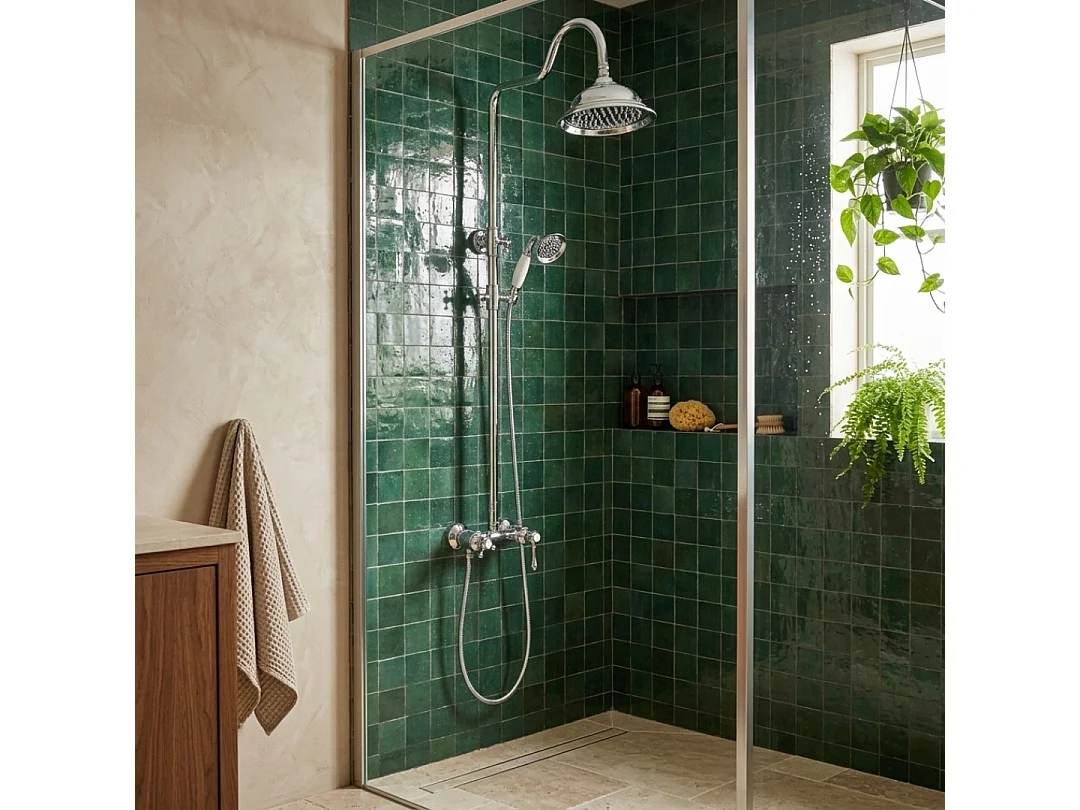 Leeds 2 kolumna prysznicowa mechaniczna retro chromu - Essebagno
