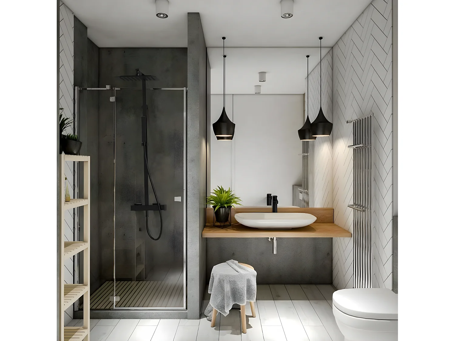 Kiara Duschsäule Mechanische schwarz Essebagno