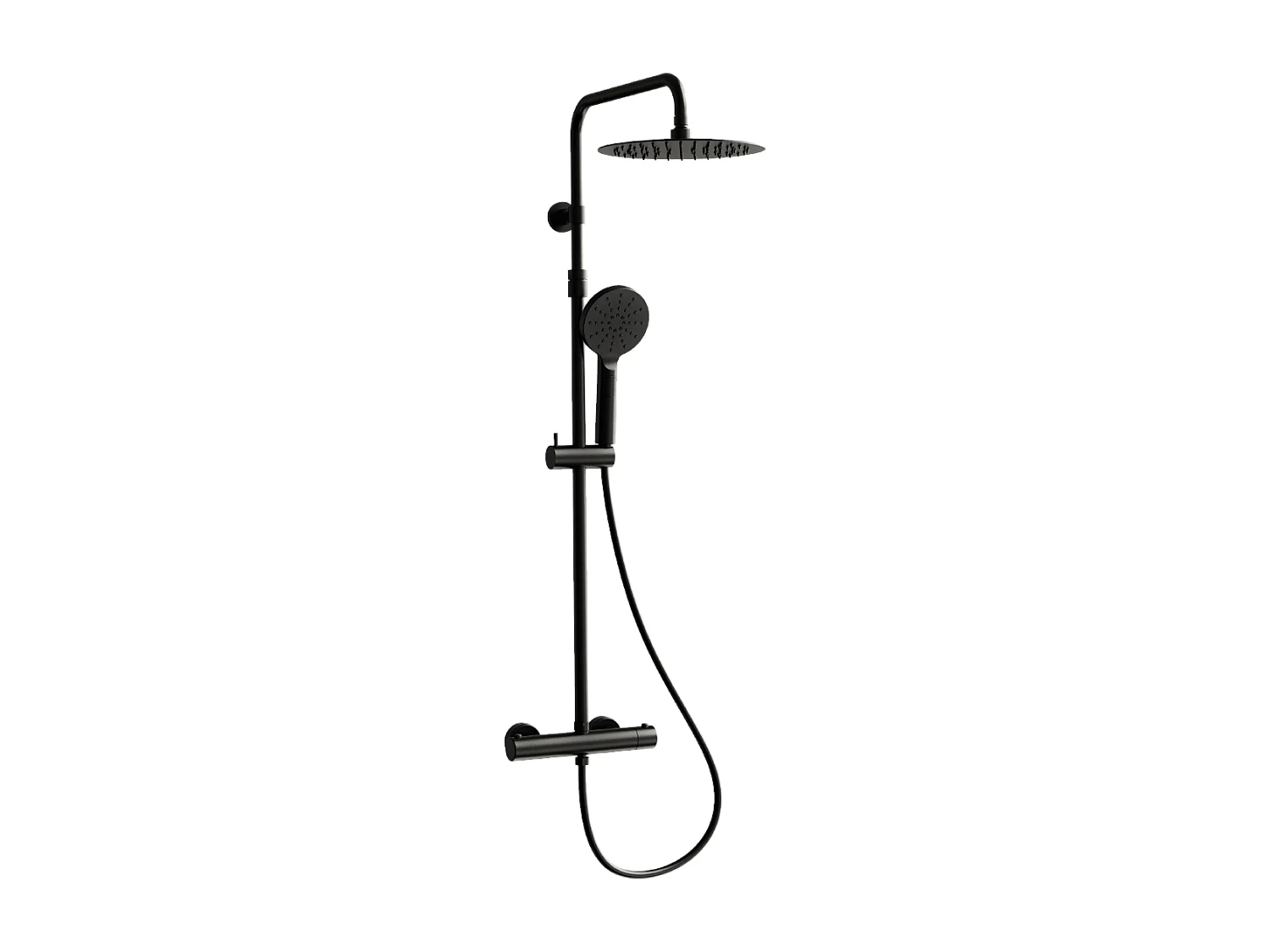 Luisa colonne de douche thermostatique noire - Essebagno