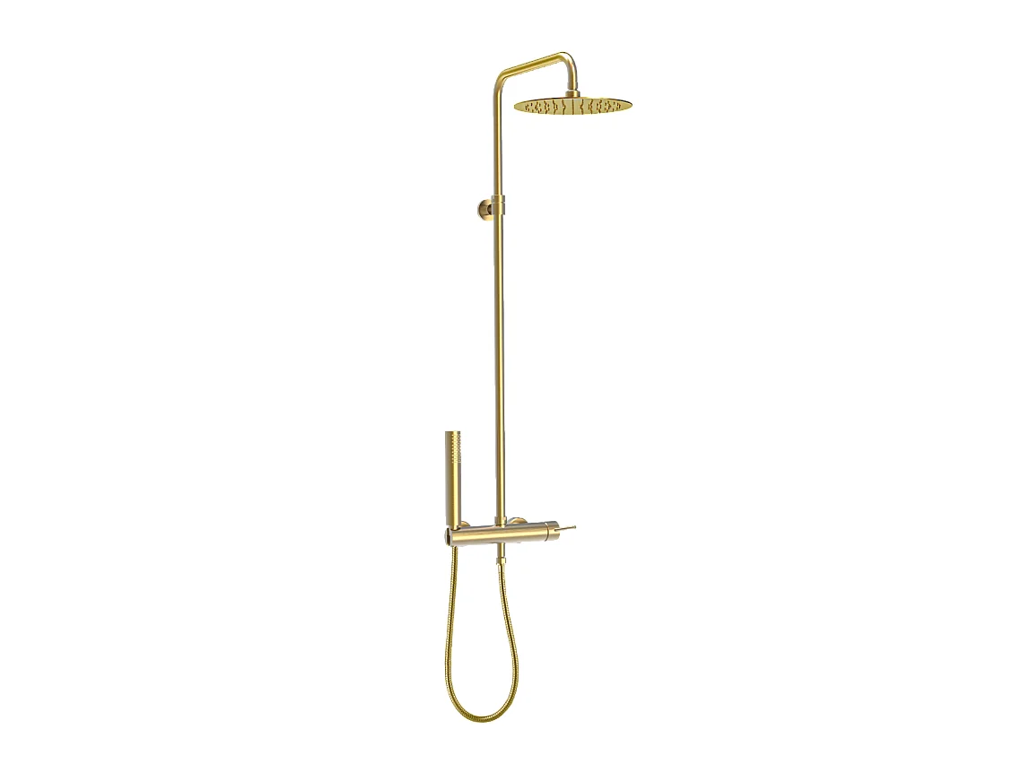Luisa colonne de douche mécanique or brossé - Essebagno