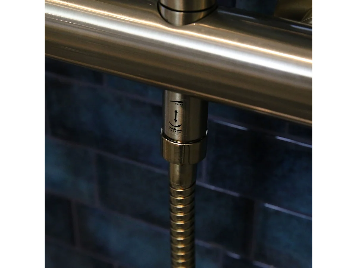 Luisa Columna de ducha mecánica oro cepillado 250 Essebagno