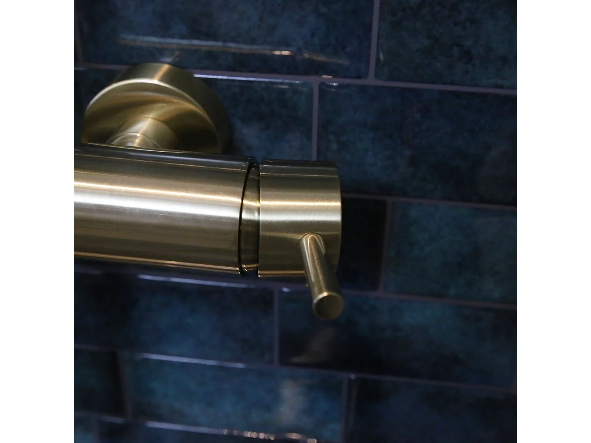 Luisa Columna de ducha mecánica oro cepillado 250 Essebagno