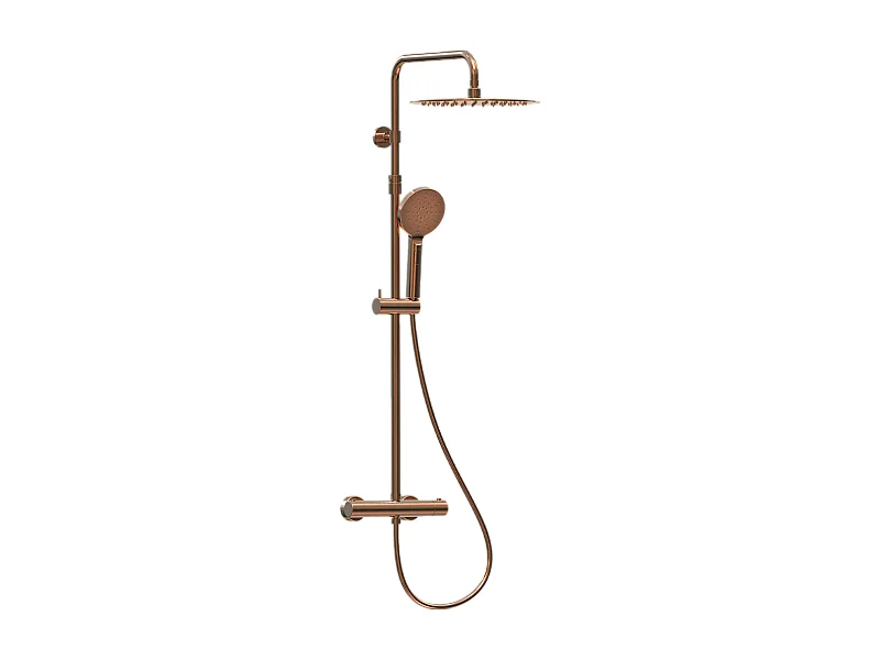 Luisa colonne de douche thermostatique cuivre brossé - Essebagno