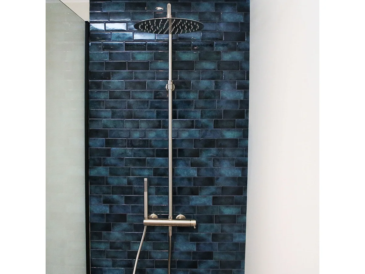 Luisa colonne de douche mécanique façon inox - Essebagno