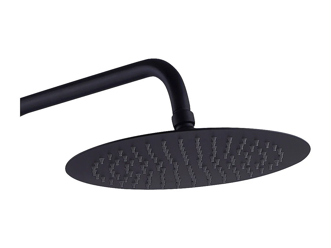 Kissy columna de ducha negra con mando termostático Essebagno