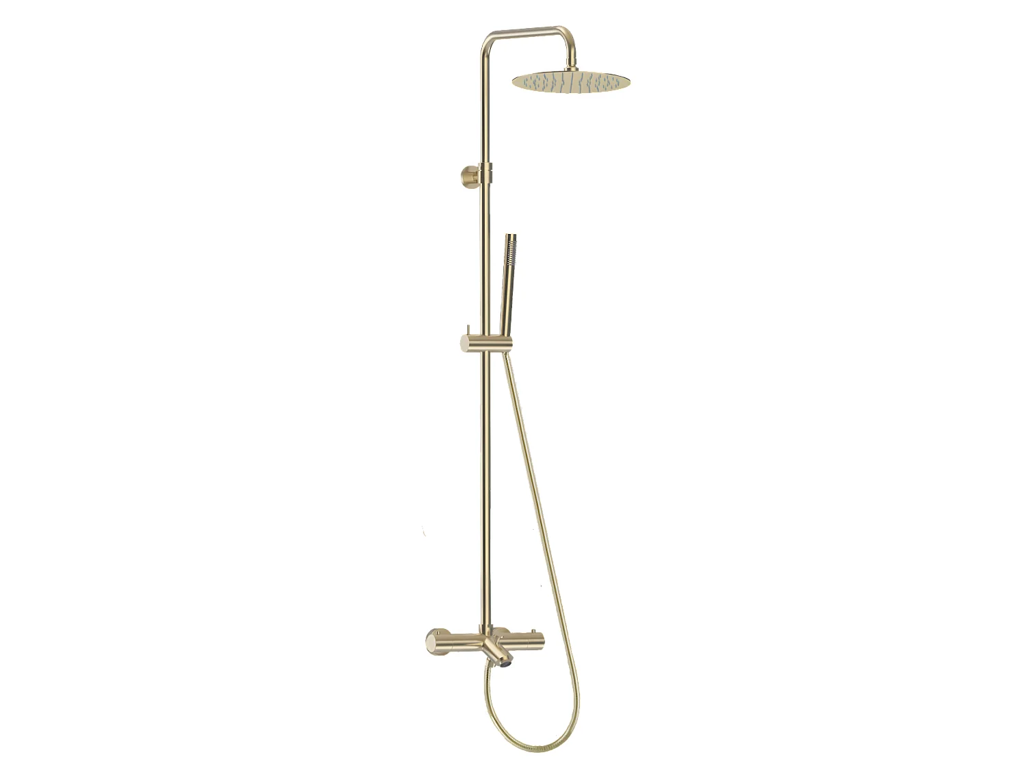 Luisa II 250 thermostatische Wannensäule gebürstetes Gold Essebagno