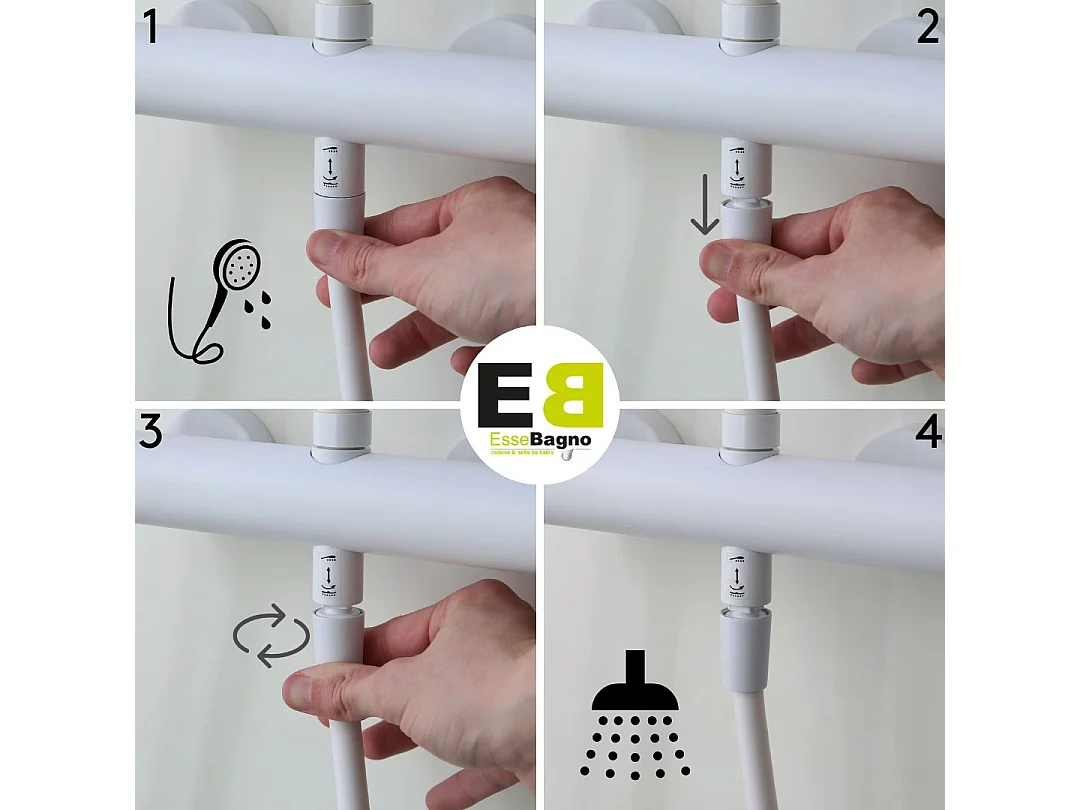 Luisa colonne de douche mécanique chromée - Essebagno