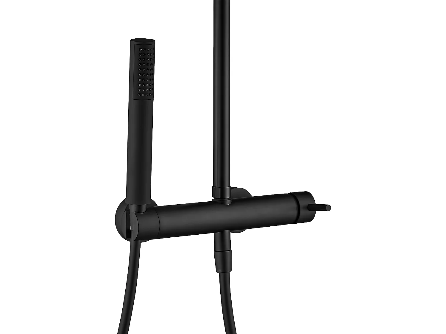 Luisa Columna de ducha mecánica negro Essebagno