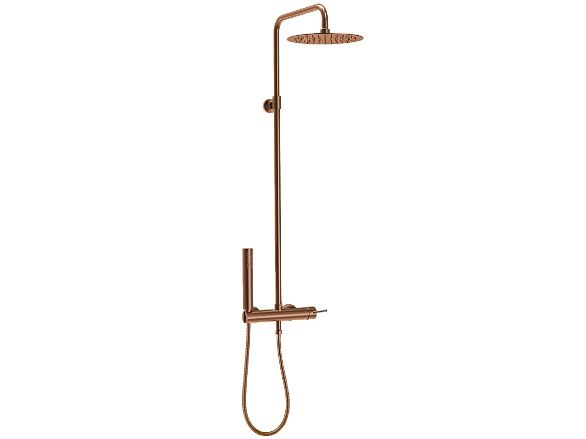 Luisa Mechanische Duschsäule gebürstetes Kupfer Essebagno