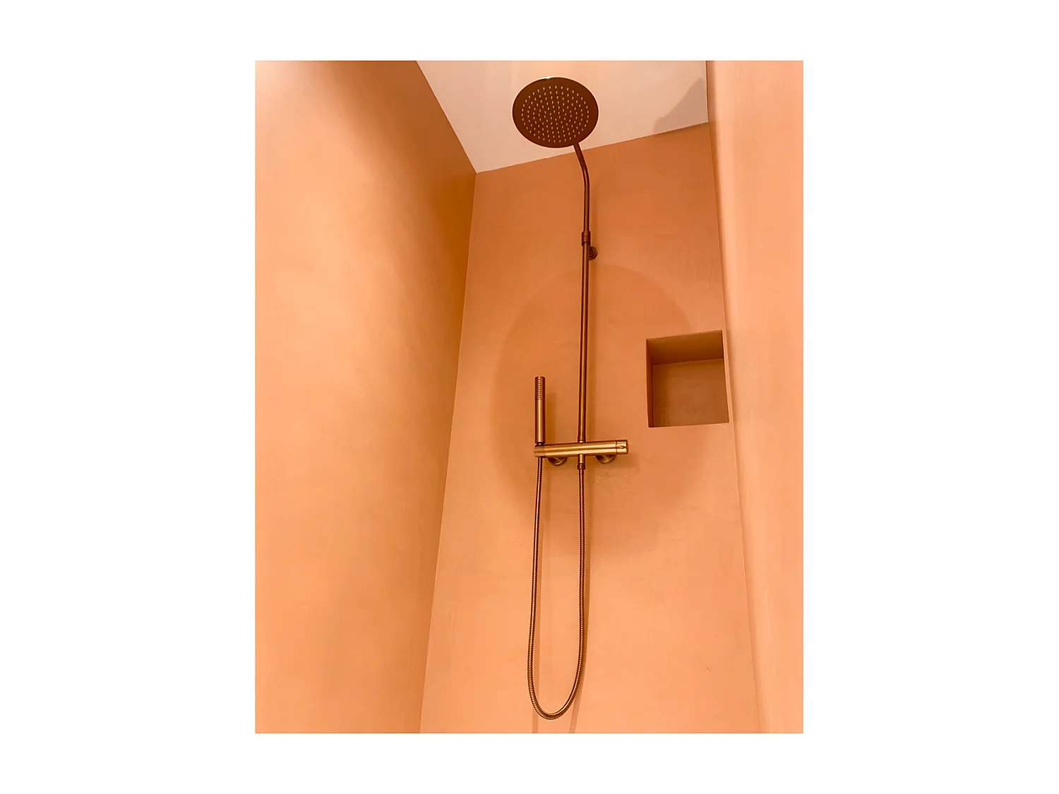 Luisa Mechanische Duschsäule gebürstetes Kupfer Essebagno