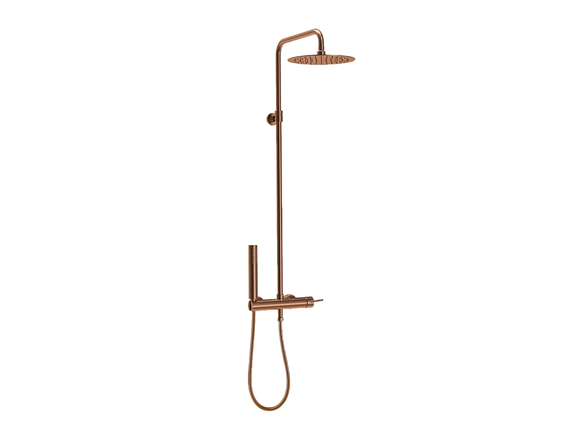 Luisa colonne de douche mécanique cuivre brossé - Essebagno