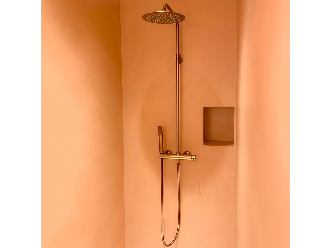 Luisa Columna de ducha mecánica cobre cepillado Essebagno