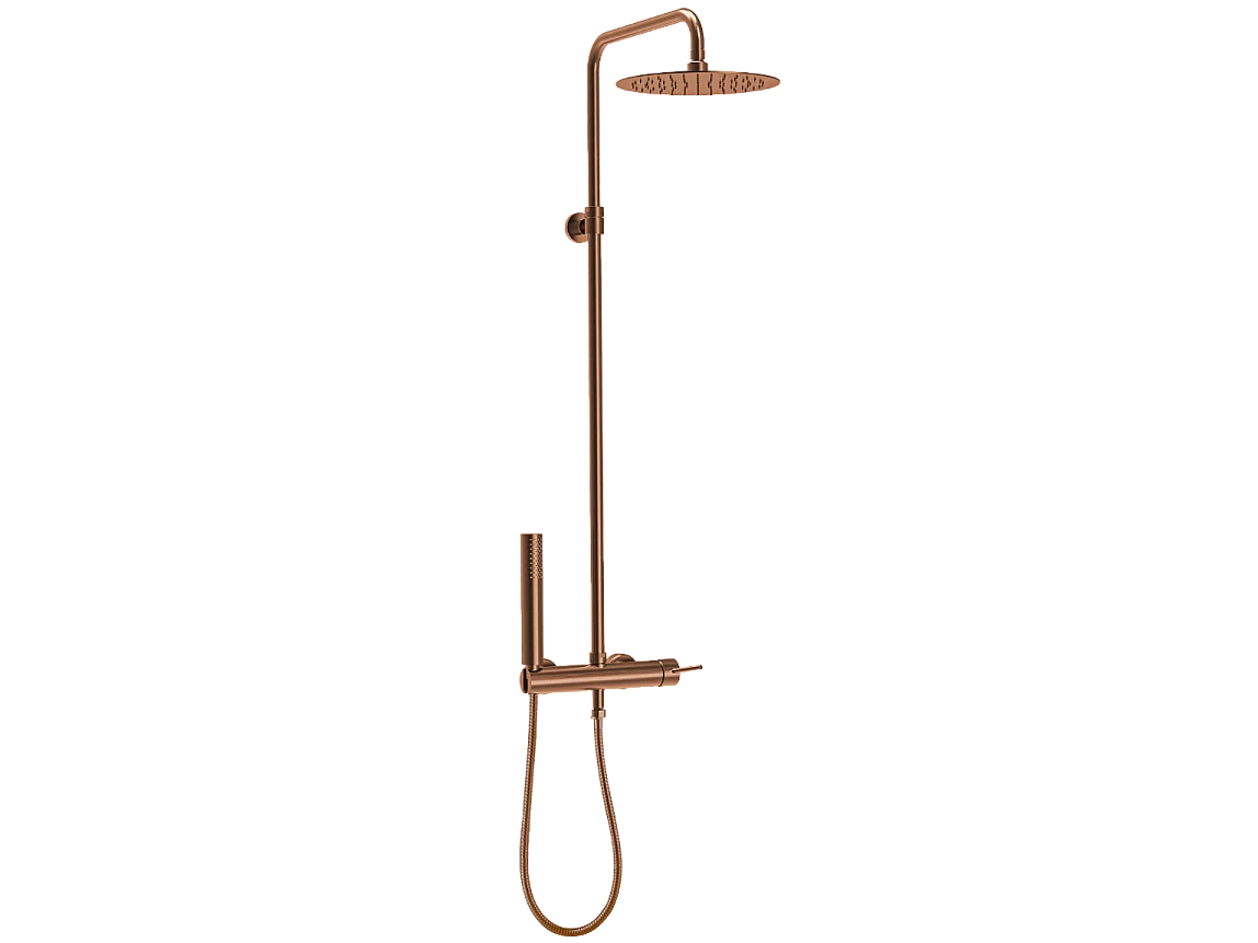 Luisa Mechanische Duschsäule gebürstetes Kupfer Essebagno