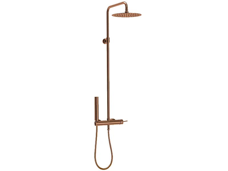 Luisa colonne de douche mécanique cuivre brossé - Essebagno