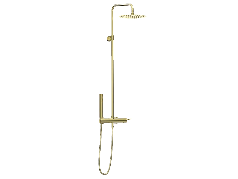 Kiwo Duschsäule mit mechanischer Steuerung in Gold Essebagno