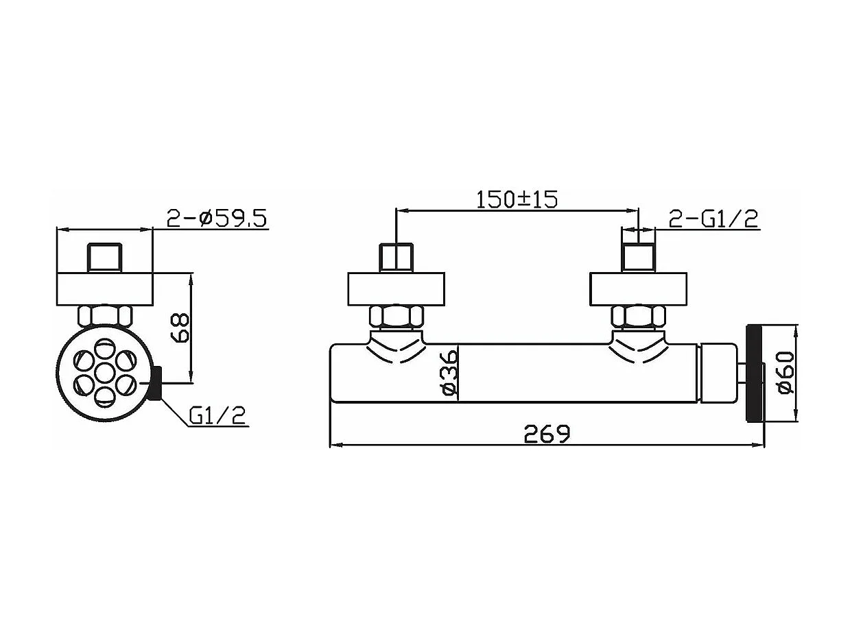Grifo de ducha Indus negra Essebagno