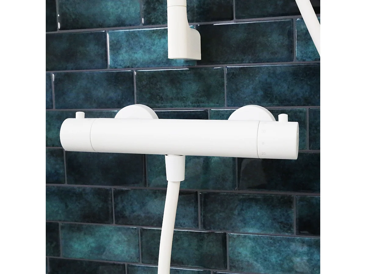 Luisa mezclador termostático para ducha blanco Essebagno