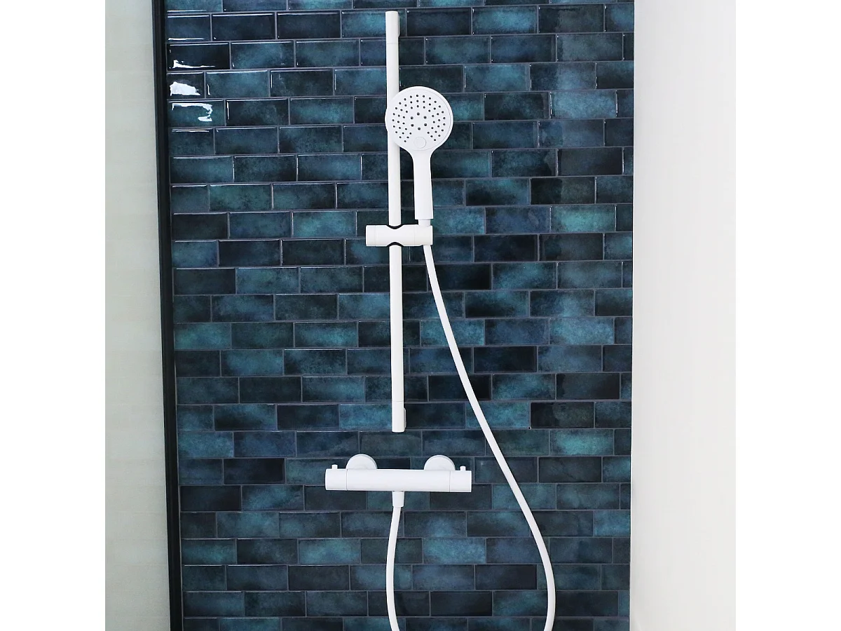 Luisa thermostatische douchekraan wit - Essebagno