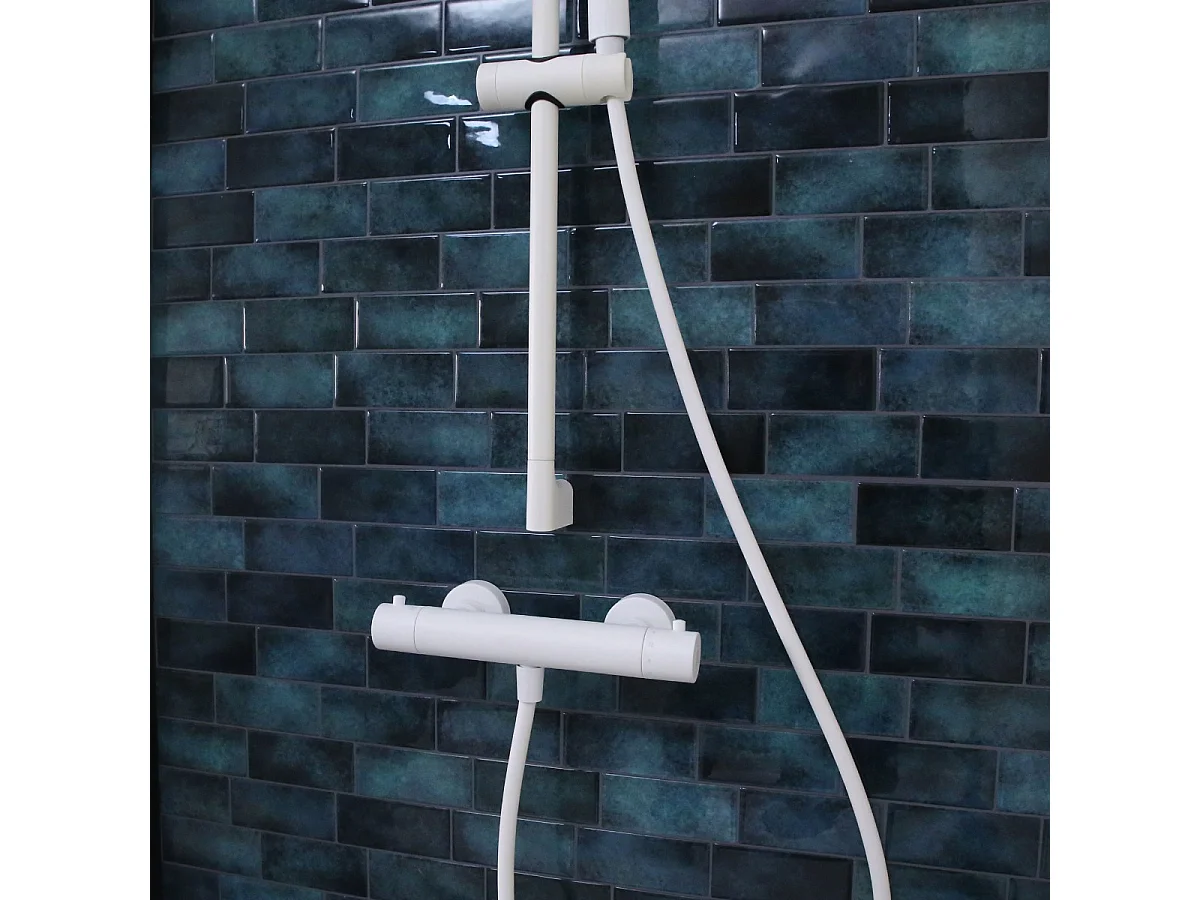 Luisa thermostatische douchekraan wit - Essebagno