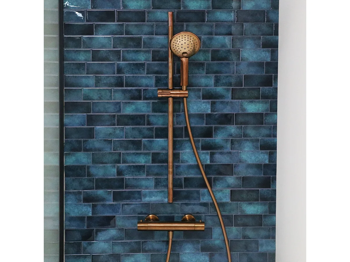 Luisa Thermostat-Duschmischer gebürstetem Kupfer Essebagno