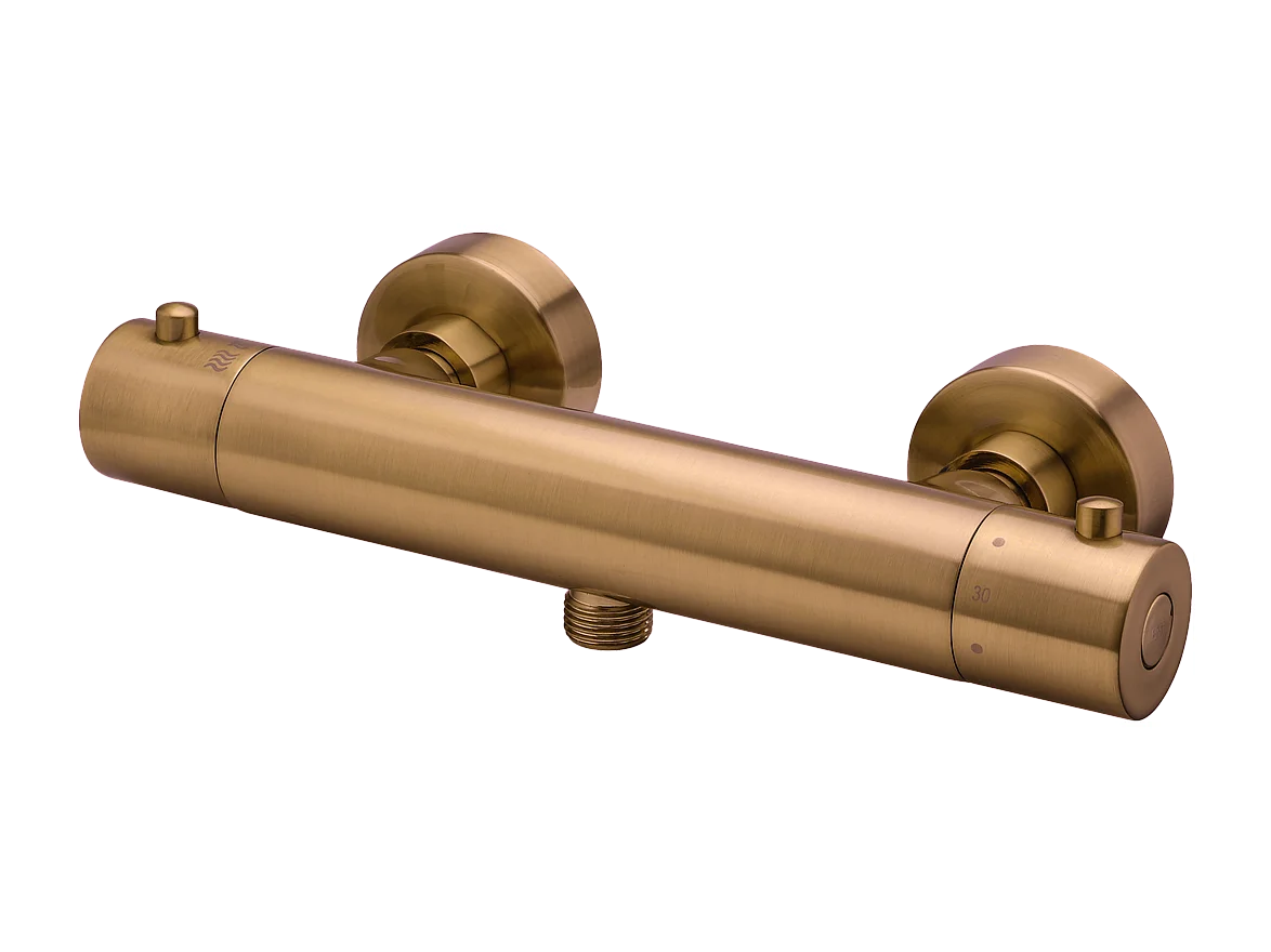 Luisa mitigeur douche thermostatique cuivre brossé - Essebagno