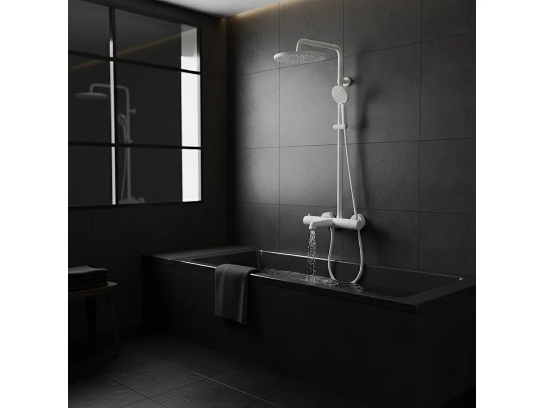 Luisa mitigeur bain-douche thermostatique blanc - Essebagno