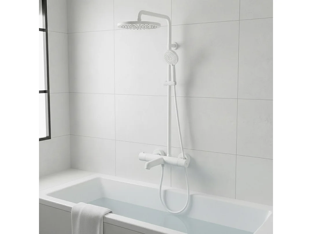 Luisa mezclador termostático para bañera-ducha blanco Essebagno