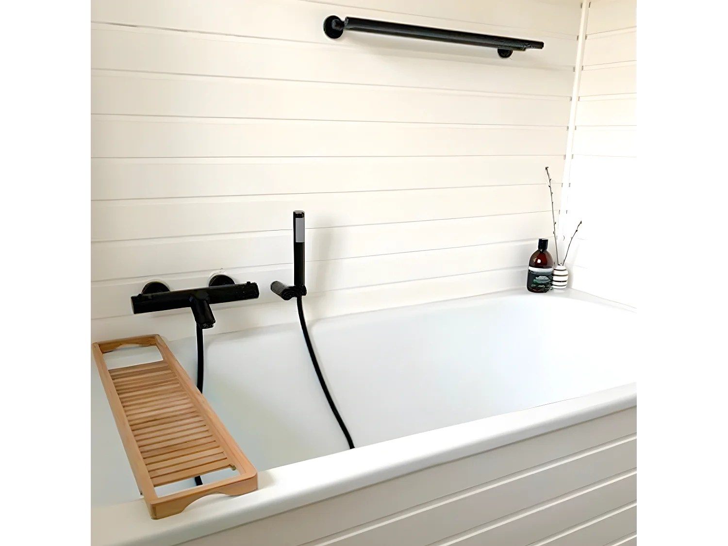 Oneo mitigeur bain-douche thermostatique noir - Essebagno