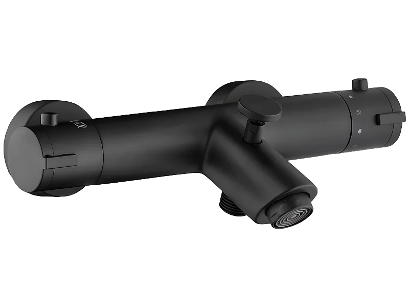 Oneo miscelatore per vasca e doccia termostatico nero Essebagno